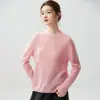 %Cachemira%Seda de Morera Cuello Redondo Cachemira Suave y Delicada para Mujer Tejido Hueco Suéter de Terciopelo Versátil Top Básico