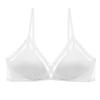 Ropa Interior Francesa Delgada para Mujer Verano Encaje Ropa Interior Copa Triángulo Cómoda Transpirable Set de Brasier sin Varillas