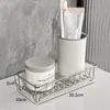 Estante de acero inoxidable para baño, organizador de tocador para artículos de tocador y cosméticos, escurridor de encimera y estante de almacenamiento para artículos varios