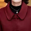 Novo casaco de lã dupla face outono e inverno para mulheres, estilo curto para mulheres baixinhas, casaco de lã para mulheres de meia-idade e idosas, blusa de lã para mães