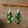 Pendientes colgantes de gota de agua de piedra del Emperador Bohemio nuevos transfronterizos Europa y Estados Unidos populares Joyería Ins joyería