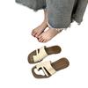 Pantuflas sin cordones para mujer 2026 Nuevo estilo coreano de verano Ropa retro para vacaciones con faldas Sandalias romanas