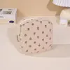 Bolsa de Maquillaje Floral de Pana Transfronteriza Gran Capacidad Bolsa de Almacenamiento de Maquillaje de Mano Bolsa de Neceser Portátil para Viajes