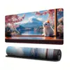 Gato Preto e Branco Mouse Pad Grande Desenho Animado Fofo Borracha Antiderrapante Mouse Pad Extra Grande Tapete de Mesa Design Personalizado