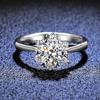 Anel Zircônia Brilhante de Um Quilate, Moderno e Luxuoso, para Homens e Mulheres com Anel de Zircônia Simulada Diamante Anel de Dedo Indicador Aberto Anel de Casamento Anel