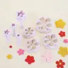 Molde para hornear flor de ciruelo, herramienta de decoración de galletas de dibujos animados, fondant para pastel, molde pequeño de frutas y verduras para panecillos, para uso doméstico