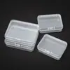 Mini Caja de Plástico Transparente de PP, Caja Universal de Empaque para Material de Producto Pequeño, Caja Plana Rectangular, Caja de Almacenamiento para Tarjetas y Cuentas