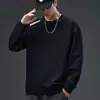 Envío RápidoSudadera Estampada de Cuello Redondo para Hombre, Nueva de Primavera/Otoño, Holgada de Manga Larga, Pulóver, Camiseta Básica Casual a la Moda, Moderna