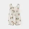 Mono Romper de Algodón de Bambú sin Mangas para Niños con Espalda Cruzada Fina Ropa para Niños Anyang