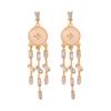 Nuevos Aretes de Aguja de Plata S925 Estilo Corte Francés Borla Larga Súper Hada Adelgazantes Aretes de Diamantes Aretes para Mujer 513
