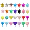 Globos de Papel de Aluminio de 10 Pulgadas en Forma de Corazón y Cinco Estrellas Suministros para Fiesta de Cumpleaños Boda Decoraciones Inflables Oro Rosa Navidad