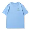 Camiseta Casual Respirável de Secagem Rápida de Algodão Frio com Estampa em Inglês, Gola Redonda, Manga Curta, para Casal, Venda Direta da Fábrica, pode ser enviada em nome dos clientes