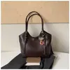Bolsa de Viaje Casual de Comercio Exterior de Gran Capacidad para el Trabajo Nueva Bolsa Tote Retro Simple para Mujer Moda Versátil Bolso de Hombro Único
