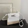 Otoño/Invierno 2026 Nuevo Elegante Textura de Moda Versátil Ligero de Lujo con Relieve de Cocodrilo Bolso Kelly de Hombro Cruzado de Mano