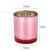 Portavelas de Colores, Adorno de Copa de Vidrio Perfumada, Taza de Velas de Aromaterapia Electroplateada Creativa y Sencilla, Recipiente Decorativo para Velas