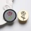 Sello de Cera de 2.2 cm Cabeza de Sello Floral Simple Serie Floral Tallado con Láser Planta Latón Cabeza de Sello Venta al por Mayor desde Fabricante