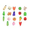 Juguetes de Comida Vegetal Estéreo Simulados Accesorios para Joyería Hechos a Mano DIY Pegamento de Crema Resina Pequeños Accesorios Adornos para Pasadores Materiales