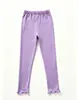 Pantalones de Capa Base para Niñas Estilo Nuevo Primavera y Otoño Transfronterizos Pantalones Largos con Borde de Volantes para Niños Pantalones Largos Ajustados Elásticos para Bebé Niña Ropa Exterior