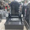 Lápida de piedra azul del Cementerio de los Mártires, lápida negra china, placa conmemorativa de granito negro, piedra de cementerio
