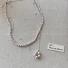 Collar de Flor de Perla Simple Elegante Francés para Mujer Lujo Accesible Gama Alta Versátil Cadena para Clavícula Nuevo Collar 2025