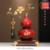 Adornos de Calabaza Doble Fulu Estilo Chino Nuevo Decoración de Pantalla de Entrada de Sala de Estar de Gama Alta Regalo de Mudanza de Oficina Casa Nueva