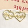 Colgante de aleación con forma de corazón de melocotón y llama de mariposa con simulación de viento oscuro, ideal para hacer tú mismo, para chica dulce y genial, pulsera y collar, venta al por mayor