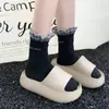 Nuevos Estilos 2025 Pantuflas Gruesas para Aumentar la Altura para Parejas con Pantuflas Antideslizantes con Sensación de Popó