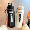 Copo Térmico Simples para Meninos, Abertura com Um Clique para Esportes, Copo de Água para Ciclismo, Copo Portátil de Aço Inoxidável com Canudo para Estudantes