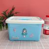 Caixa de Armazenamento de Desenho Animado Caixa de Azulejos de Plástico Caixa de Armazenamento para Porta-Malas de Carro Caixa de Armazenamento Infantil Espessa Doméstica Portátil Pequena