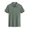 Nueva Camisa Polo de Verano con Cuello Hombres Manga Corta Color Sólido Ropa de Trabajo Marca de Moda para Hombres y Mujeres Camiseta Estampada Logo de Ropa de Trabajo Set