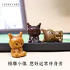 Sândalo natural, esculpido com um design de Kuromi de desenho animado, corrente de celular DIY, chaveiro, pingente de bolsa e presente para crianças