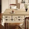 Toalha de mesa para sala de jantar estilo retrô americano, novo modelo 2025, toque de luxo leve e de alta qualidade, à prova d'água, resistente a óleo, lavável, pano para cobrir mesa de centro