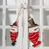 Boneco de Neve de Madeira Estilo Americano Pingente Colorido Clipe Marcador de Página de Natal Decoração de Embalagem de Presente Enfeite de Árvore de Natal Pintado à Mão