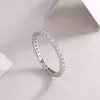 Anel de Moissanita em Prata S925 Mais Vendido Atravessando Fronteiras, Estilo Unissex, Anel Elegante, Em Estoque da Fonte, Anel de Banda Que Não Desbota