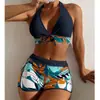 2027 Nuevo Bikini de Dos Piezas Transfronterizo Europeo y Americano Traje de Baño para Mujer Sexy Estampado con Tirantes Bikini Playa Traje de Baño para Mujer