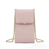 Bolso de Verano para Teléfono Móvil Transfronterizo para Mujer, Bolso Pequeño de Hombro Cruzado, Billetera de Monedas con Cadena, Bolso de Teléfono Móvil de PU, Estilo Urbano Simple