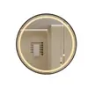 Marco redondo de aluminio transfronterizo espejo inteligente pantalla táctil sensor de cuerpo humano desempañador baño espejo HD baño personalizado