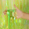 Cortina de Tinsel Holográfico Arcoíris Iridiscente Cortina de Puerta Boda Habitación Nupcial Fondo de Cumpleaños Decoración de Ambiente Accesorios