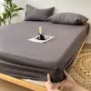 Lençol de baixo ajustável lavável, capa de cama lisa de peça única, conjunto de três peças, protetor de colchão Simmons, lençol de cama antiderrapante de cobertura total, lavável à máquina