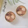 Qianli Jiangshan Latón Sólido Pueblo Regla Pincel Creativo Caligrafía Pequeño Script Regular Fino Dorado Pincel Especial para Escribir Caracteres Prensa Libro Prensa Papel