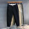 Pantalones de Marca de Moda para Hombre de Primavera y Otoño Pantalones Casuales para Hombre de Corte Recto Ajustado Estilo Coreano Moderno Pantalones Modernos hasta el Tobillo para Hombre