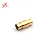 Hebilla magnética de acero inoxidable sin clavos hebilla de rueda delgada pulsera de cuerda de cuero conexión de acero de titanio Accesorios de joyería dorados para bricolaje