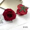 Flor Artificial Terciopelo Cabeza Redonda Rosa Paquete de Materiales para Guirnalda Corsage DIY para Hacer Decoración de Pared de Flores para Salón de Bodas Arreglo Floral