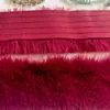 Tira de imitación de pelo de conejo estilo mejorado de 1 cm de ancho cinta de no tejido hecha a mano para bricolaje encaje accesorios para linterna de león danzante traje Tang Hanfu tira plana