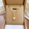 Internet estilo celebridade de alta qualidade luz de luxo gota de água sereia Ji micro-incrustado colar de ouro real feminino temperamento de sorte clavícula cadeia pingente