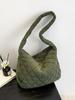 Bolso Casual de Pana de Gran Capacidad para Mujer 2026 Nuevo Versátil Bolso de Hombro Acolchado Bolso de Axila Bolso Cruzado Texturizado