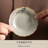 Juego de Té de Cerámica Wisteria Pintado a Mano Kung Fu para Uso Doméstico, con Tazas con Tapa y Tazas de Té, Juego Completo, Juego de Té Retro de Lujo Ligero