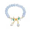 Pulsera de Mariposa de Cristal Ojo de Gato Douyin para Mujer Diseño Nicho Ins Pulsera Luz de Luna Gris Pulsera DIY Regalo para Estudiante