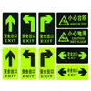 Sinais de Fogo, Instruções de Evacuação Luminosas, Placas de Saída de Segurança, Adesivos de Parede, Passagem de Fuga de Emergência