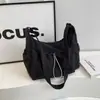 Bolsa Feminina Grande Capacidade Cor Sólida Tendência 2024 Nova Moda Bolsa de Ombro Sensação de Alto Padrão Casual Tote Bag Versátil